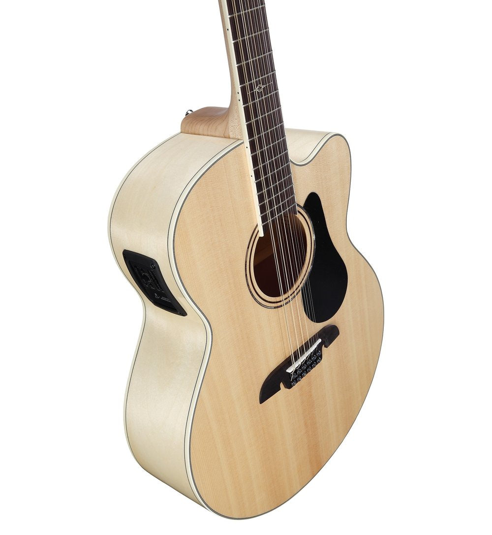 Alvarez AJ80CE-12, 12-string, Jumbo Guitar with Cutaway and Pickup - Natural Gloss - Artist Series