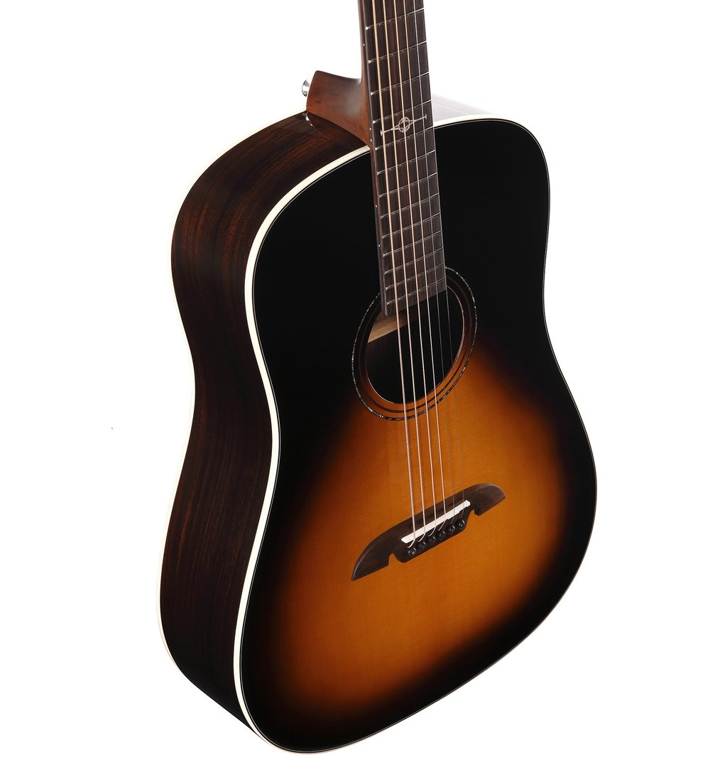 Alvarez MDR70ESB Round Shoulder Dreadnaught Guitar with Pickup and AFC30 FlexiCase - Sunburst Gloss - Masterworks