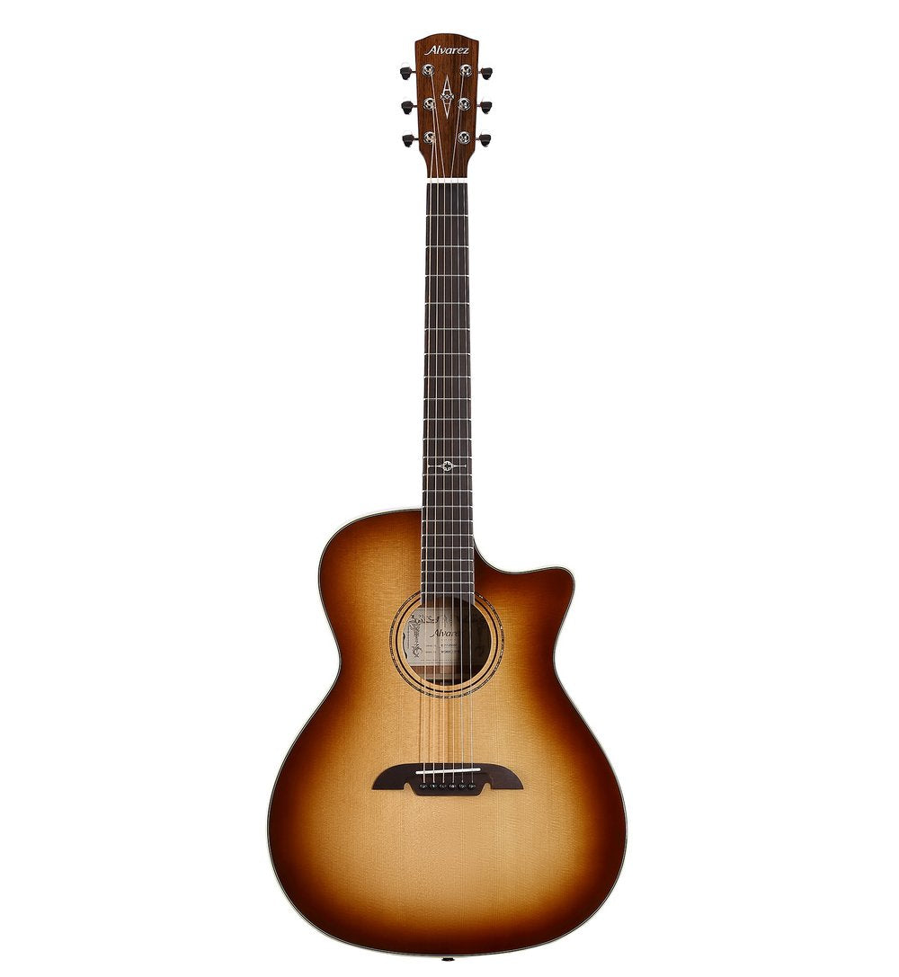 Alvarez MG60CESHB, Grand Auditorium Guitar with Cutaway, Pickup and AFC30 FlexiCase - Shadowburst - Masterworks