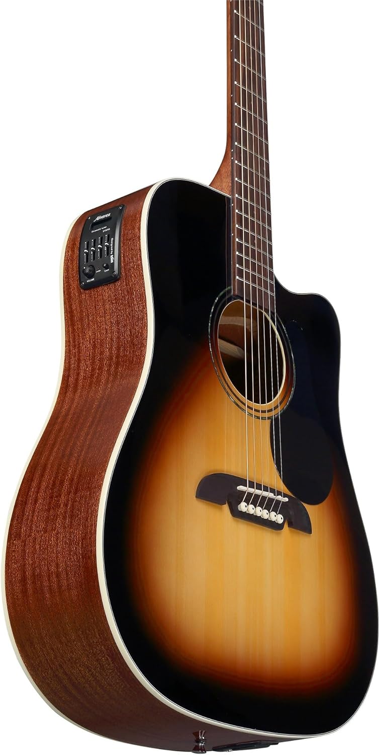 Alvarez RD26CESB, Dreadnaught Guitar with Cutaway, Pickup and Gig Bag - Shadowburst - Regent Series