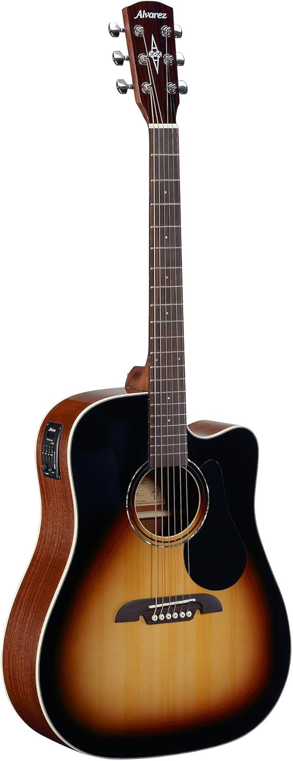 Alvarez RD26CESB, Dreadnaught Guitar with Cutaway, Pickup and Gig Bag - Shadowburst - Regent Series