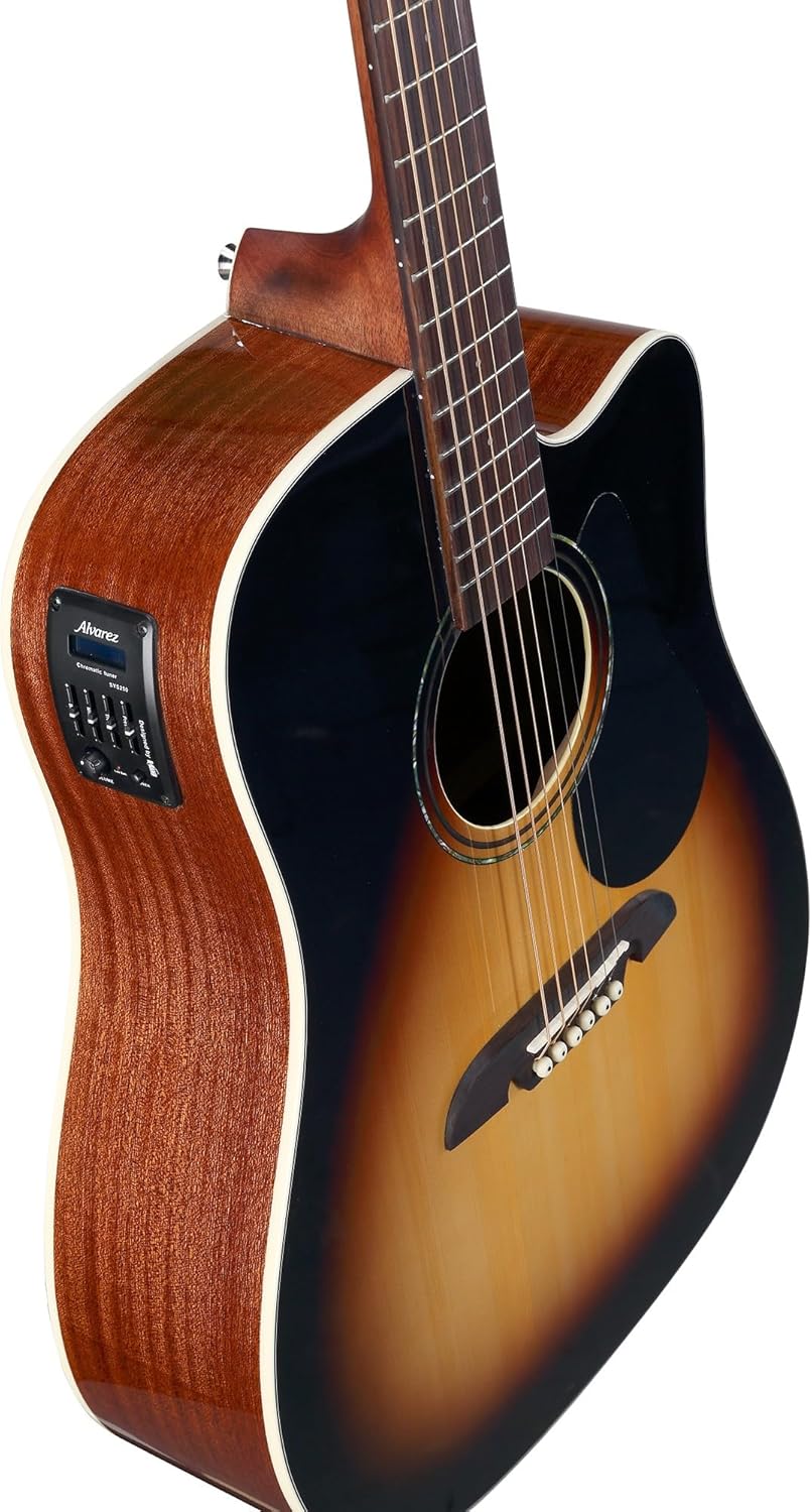 Alvarez RD26CESB, Dreadnaught Guitar with Cutaway, Pickup and Gig Bag - Shadowburst - Regent Series