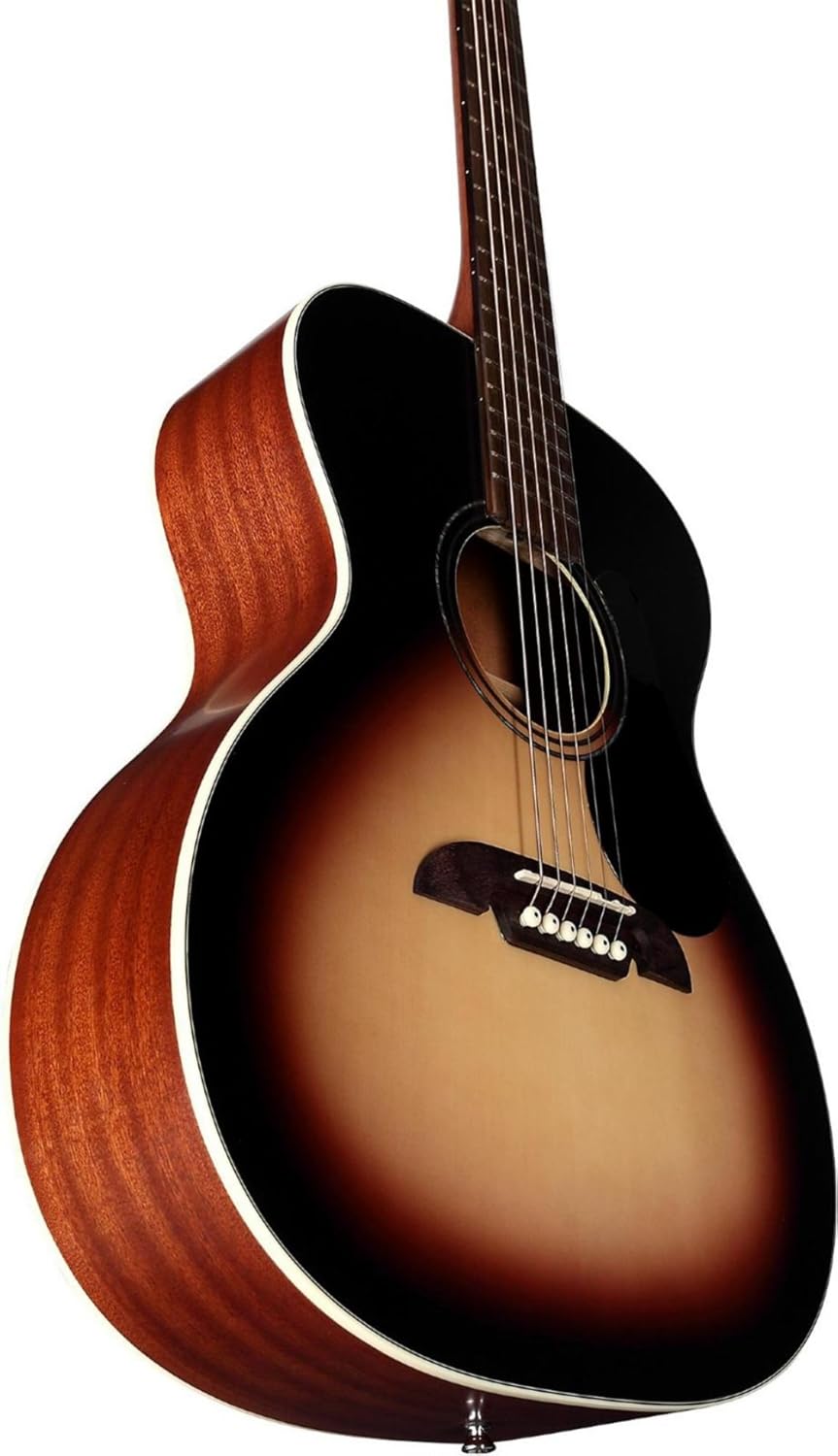 Alvarez RF26SSB-AGP, Folk/OM Guitar Starter Kit (Includes Gig Bag, Tuner, Cloth, Strap and Picks) - Sunburst - Regent Series