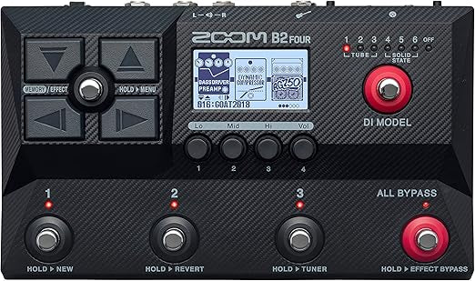 Zoom B2 FOUR Multi-Effects and Amp Emulator for Bass