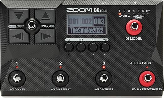Zoom B2 FOUR Multi-Effects and Amp Emulator for Bass