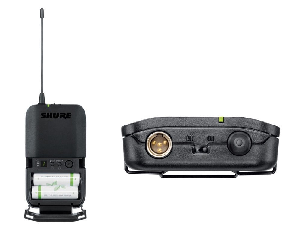 Shure BLX14R/B98 Wireless Rack Mount Instrument System with Cardioid Clip-on Mic (H11: 572-596 MHz)