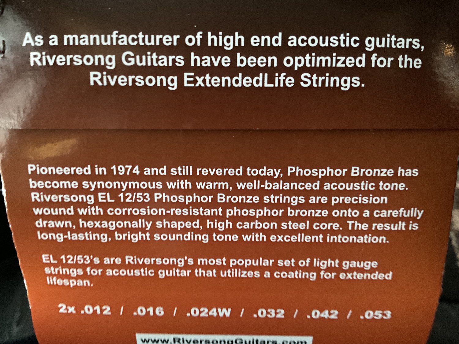 Riversong EL-12/53 (Extended Life Coated Strings)
