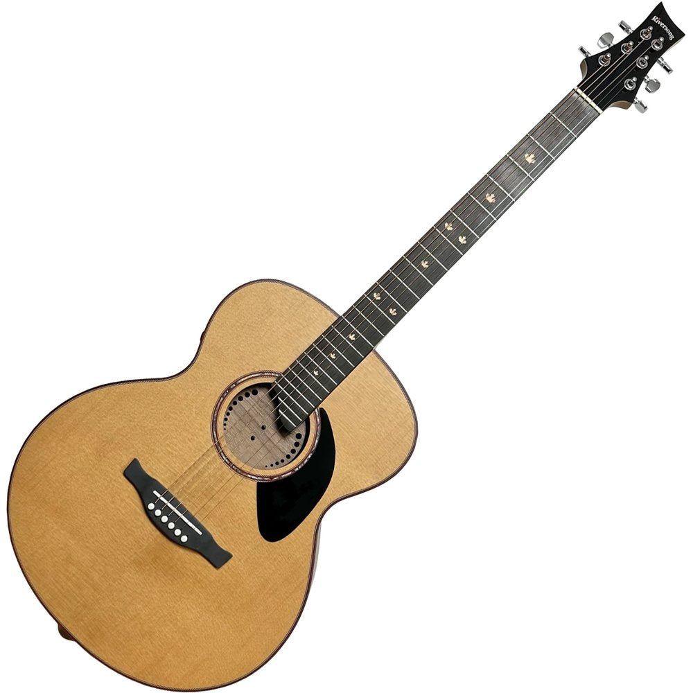 Riversong Guitars Maggie Concert Magagna Series Natural 6 String RH Acoustic Guitar with Case