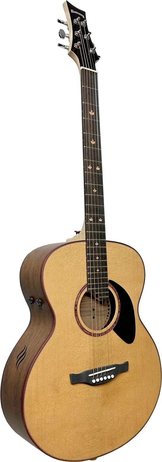 Riversong Guitars Maggie Concert Magagna Series Natural 6 String RH Acoustic Guitar with Case