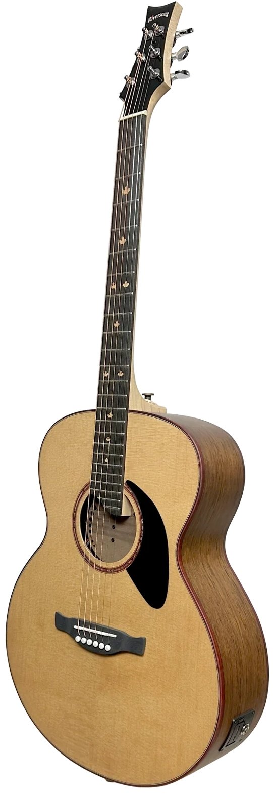 Riversong Guitars Maggie Concert Magagna Series Natural 6 String RH Acoustic Guitar with Case