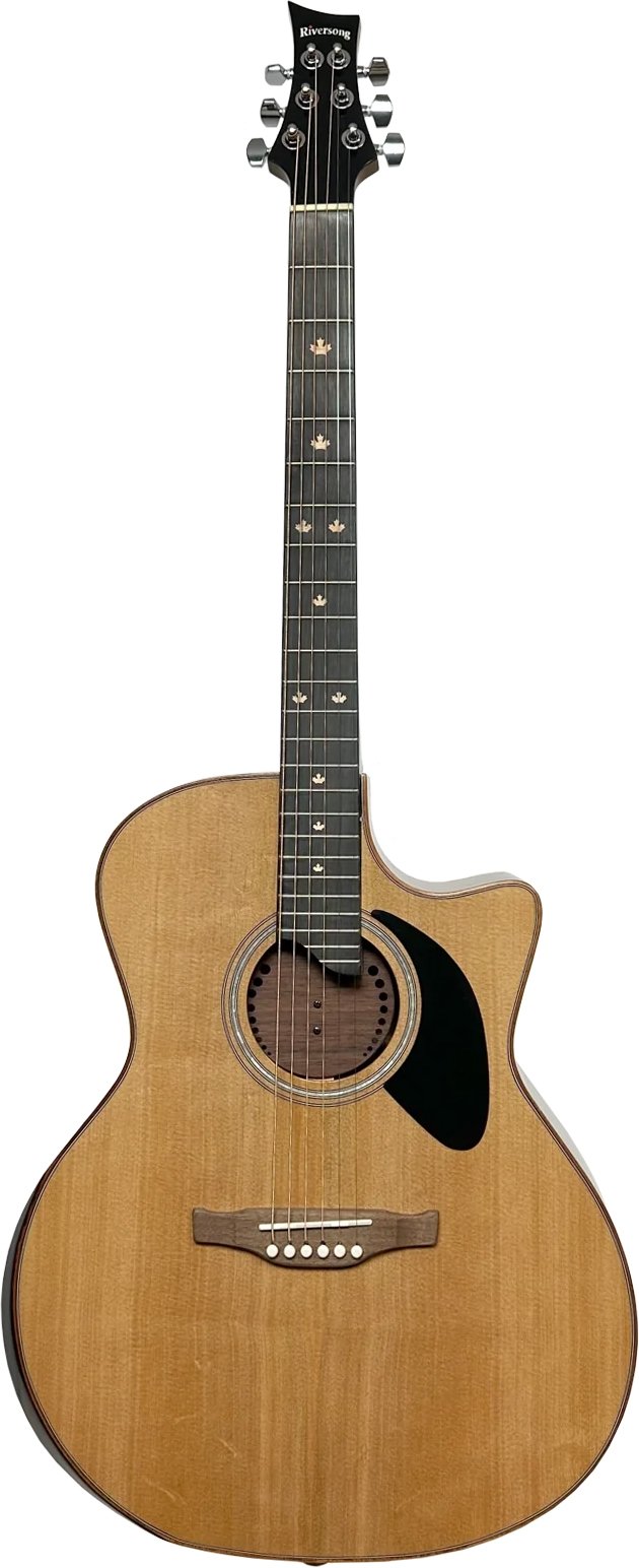 Riversong Guitars P555CEA Pacific Series Natural 2023 Dragon Slayer 6 String RH Acoustic Guitar