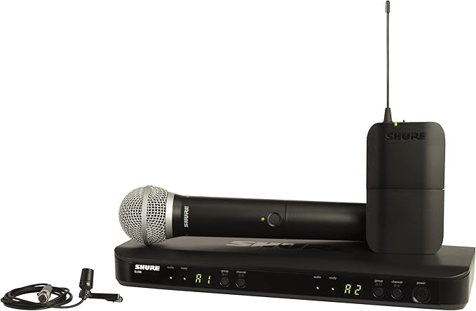 SHURE BLX1288/CVL Wireless Combo System with PG58 Handheld and CVL Lavalier