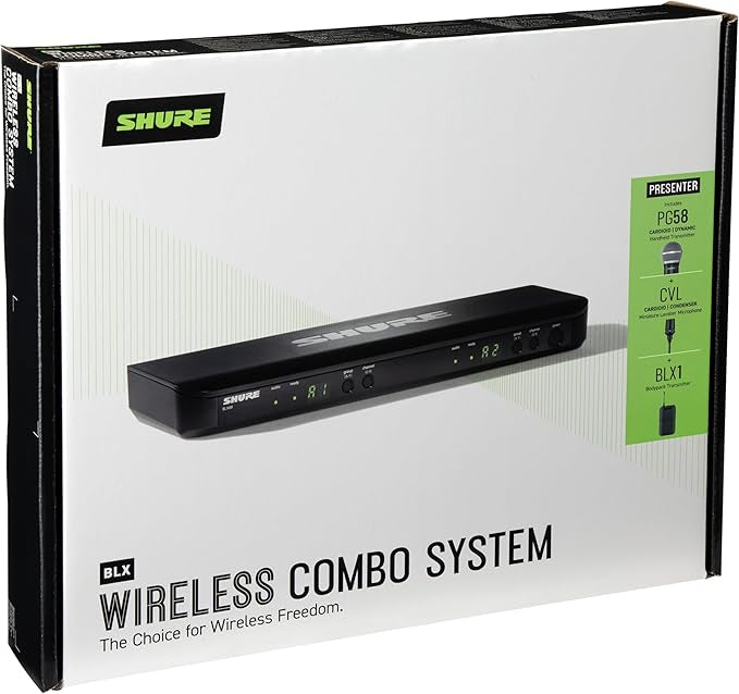 SHURE BLX1288/CVL Wireless Combo System with PG58 Handheld and CVL Lavalier