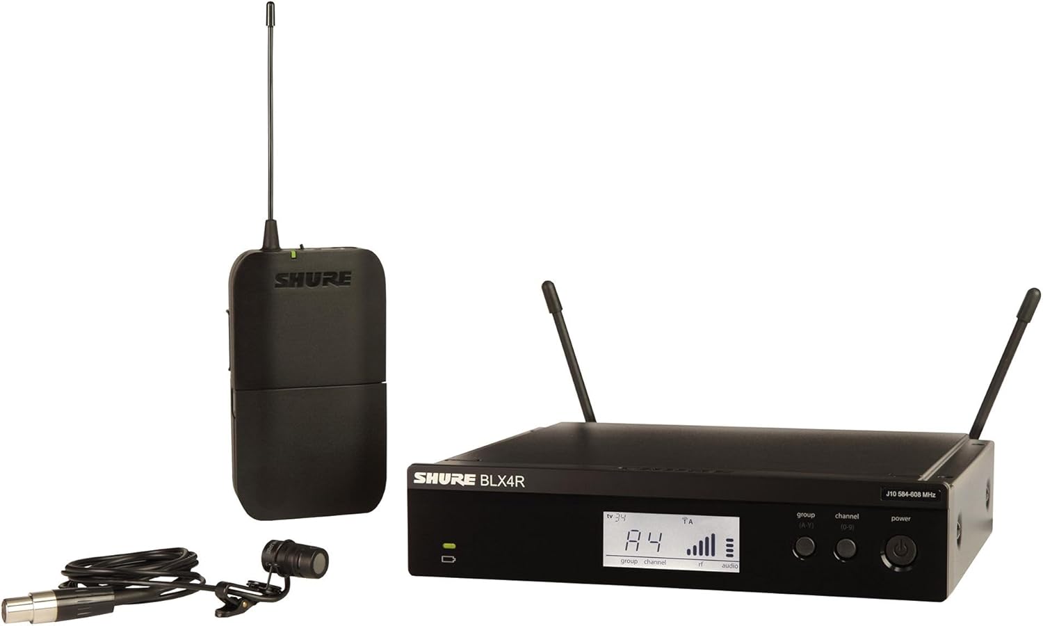 Shure BLX14R/W85 Wireless Rack-mount Presenter System with WL185 Lavalier Microphone