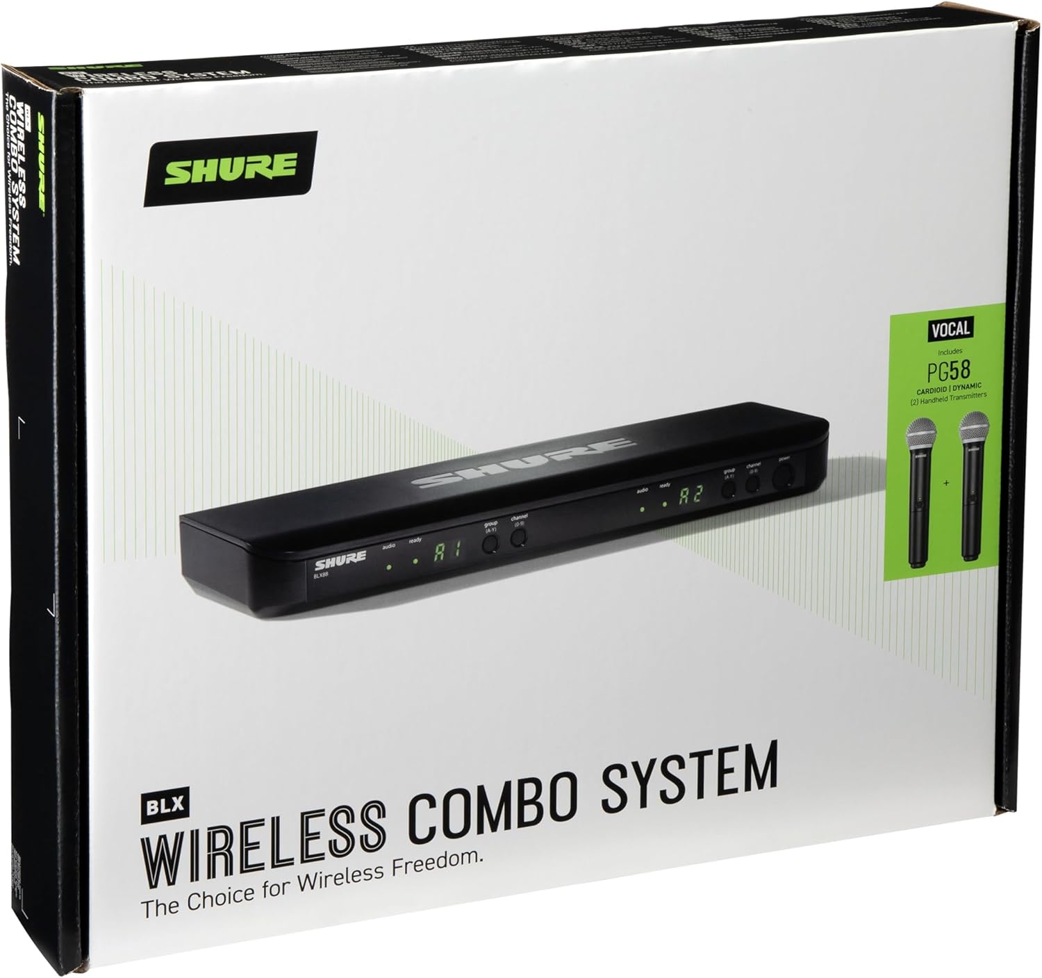 Shure BLX288/PG58 Wireless Dual Vocal System with two PG58 Handheld Transmitters