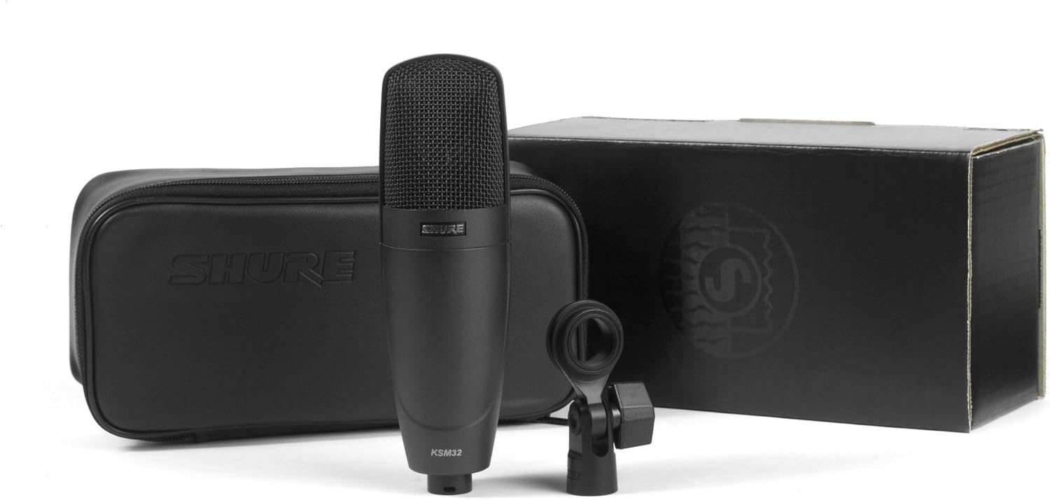 Shure KSM32 Cardioid Condenser Microphone (Charcoal or Champagne)