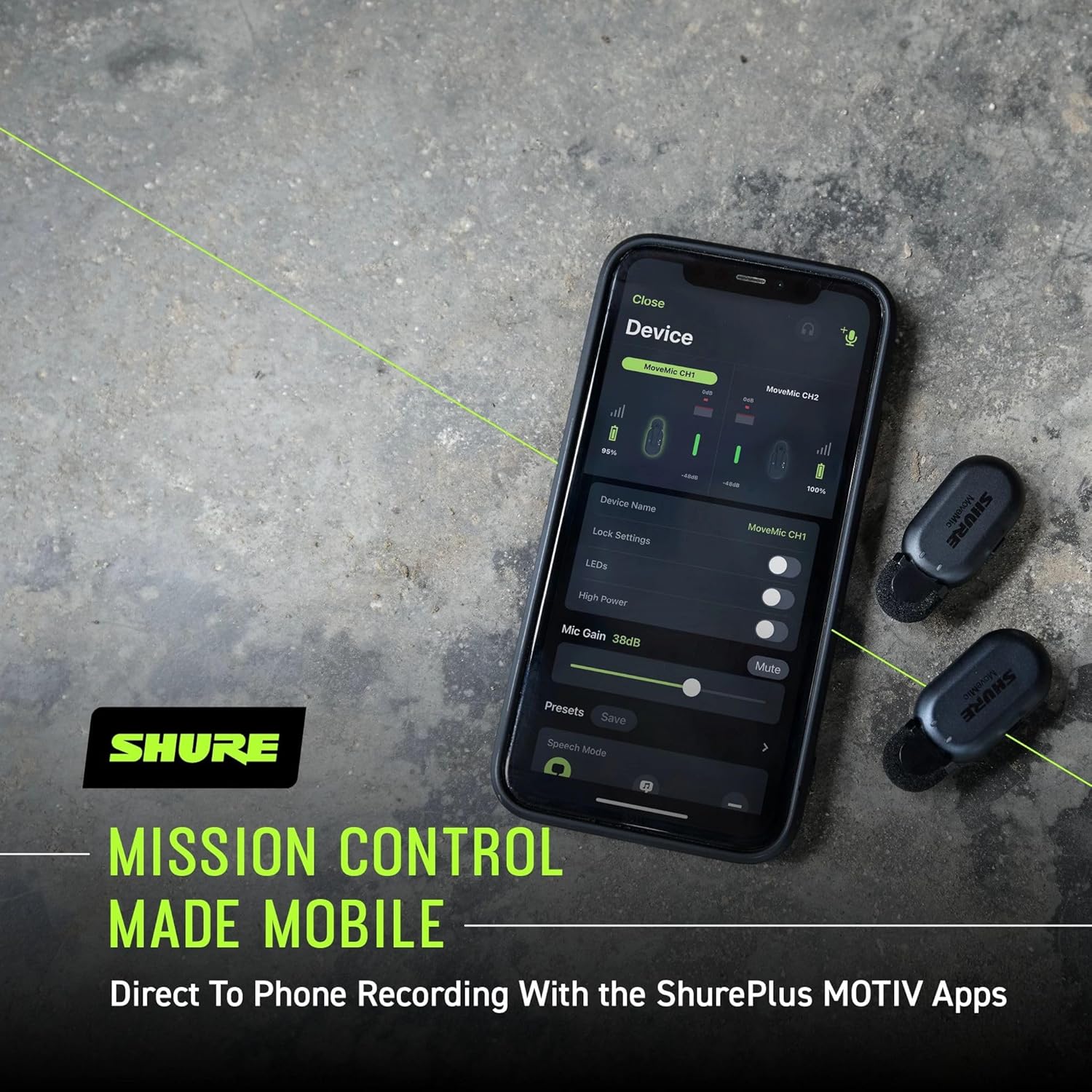 Shure MoveMic One Single-Channel Wireless Lavalier Microphone