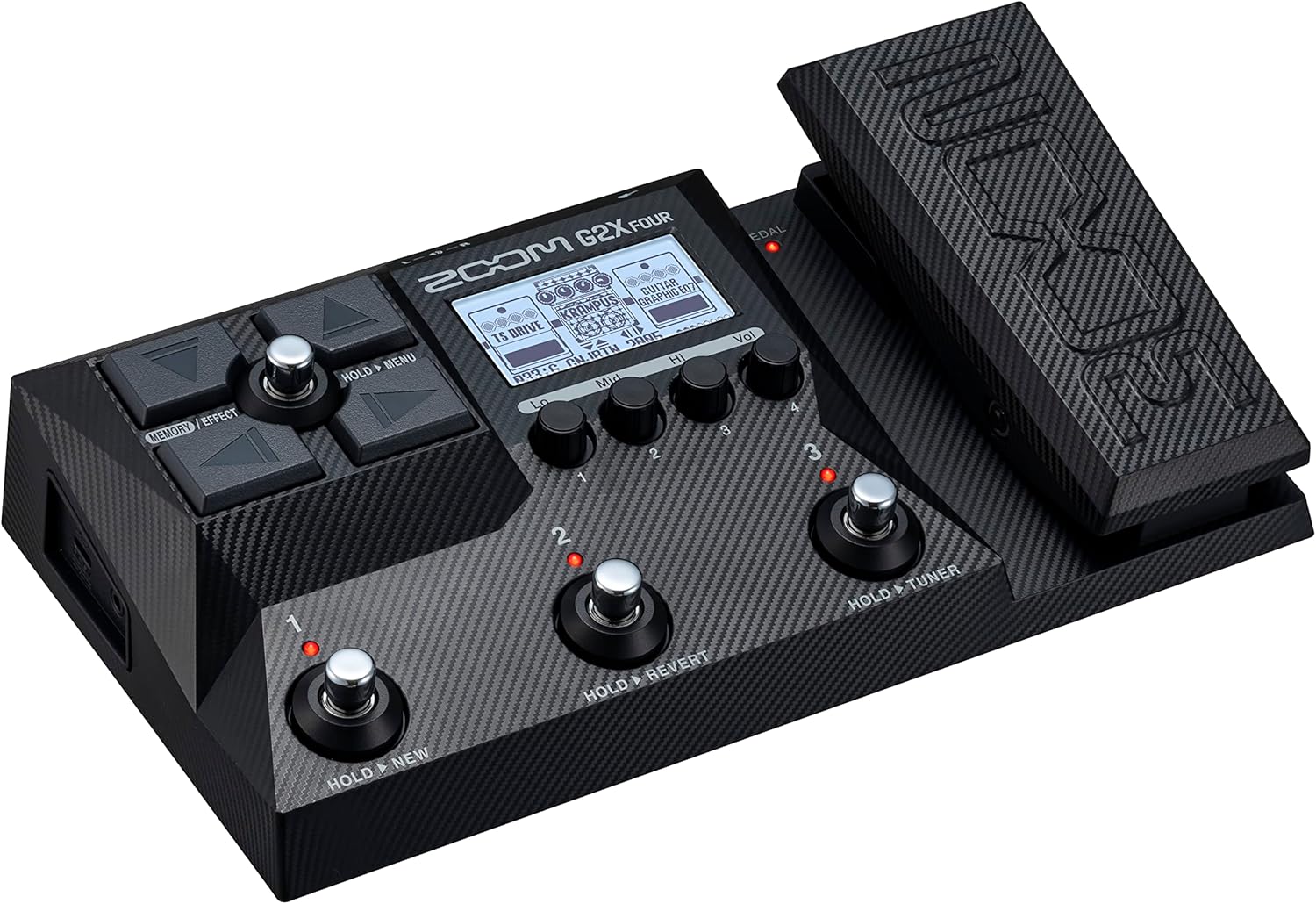 Zoom G2X Four Multi-Effects Processor with Expression pedal for guitars
