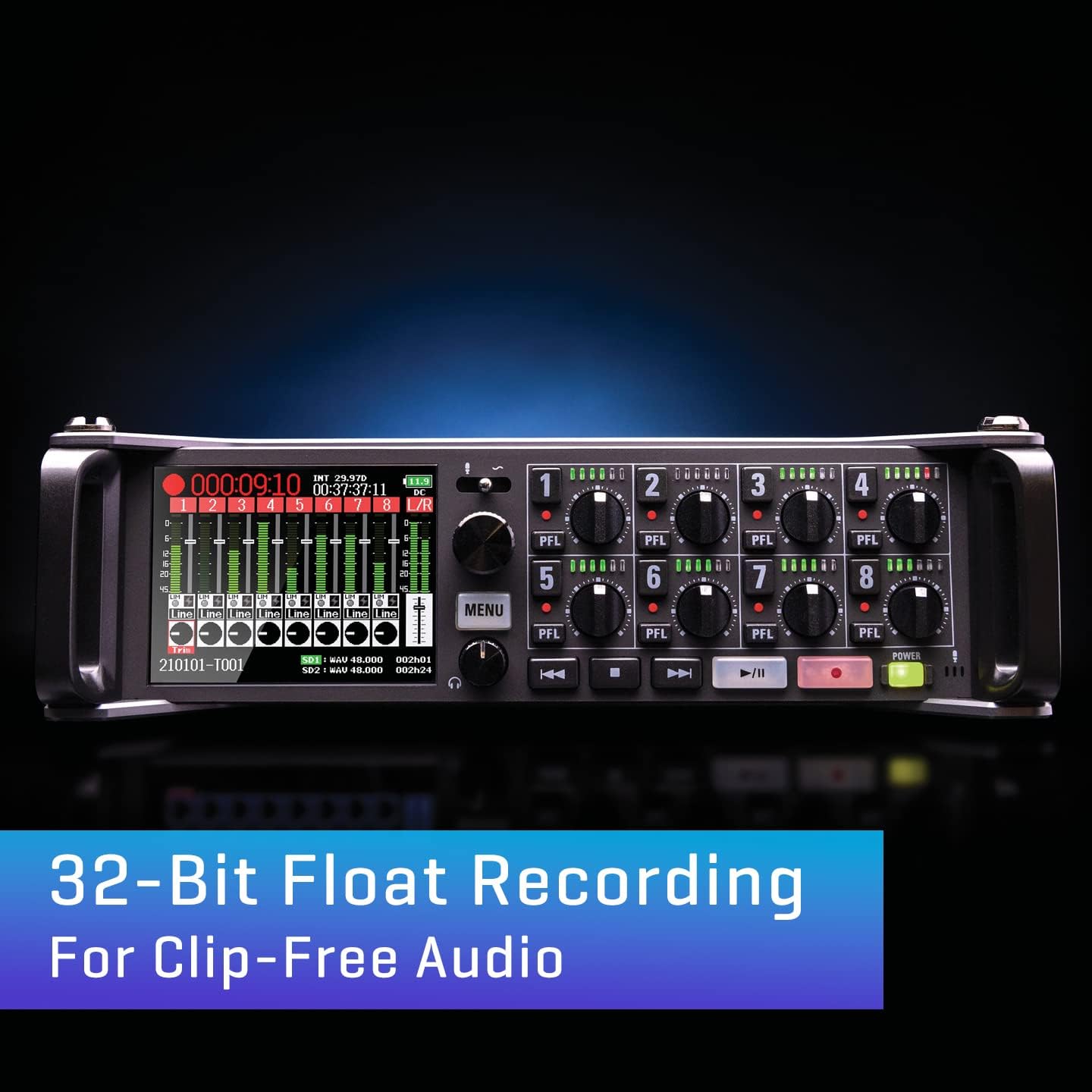 Zoom F8n Pro 8 Input/10 Track Field Recorder