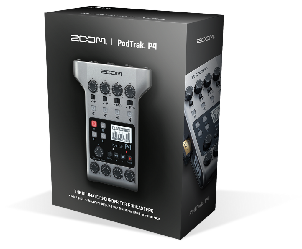 Zoom PODTRAK P4 Portable Multitrack Podcast Recorder