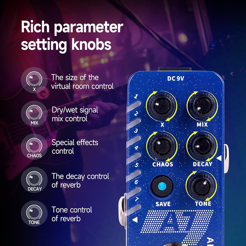 Mooer A7 Ambiance Reverb Guitar Effects Pedal