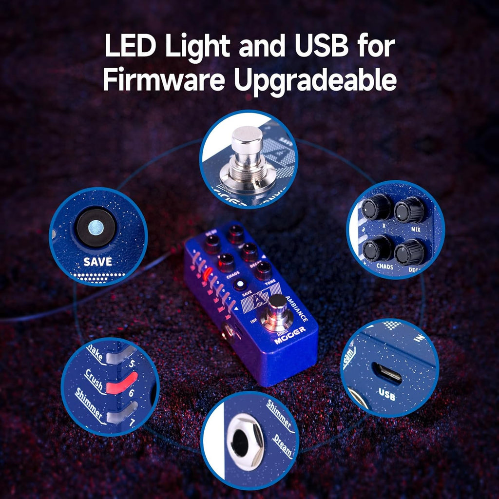 Mooer A7 Ambiance Reverb Guitar Effects Pedal