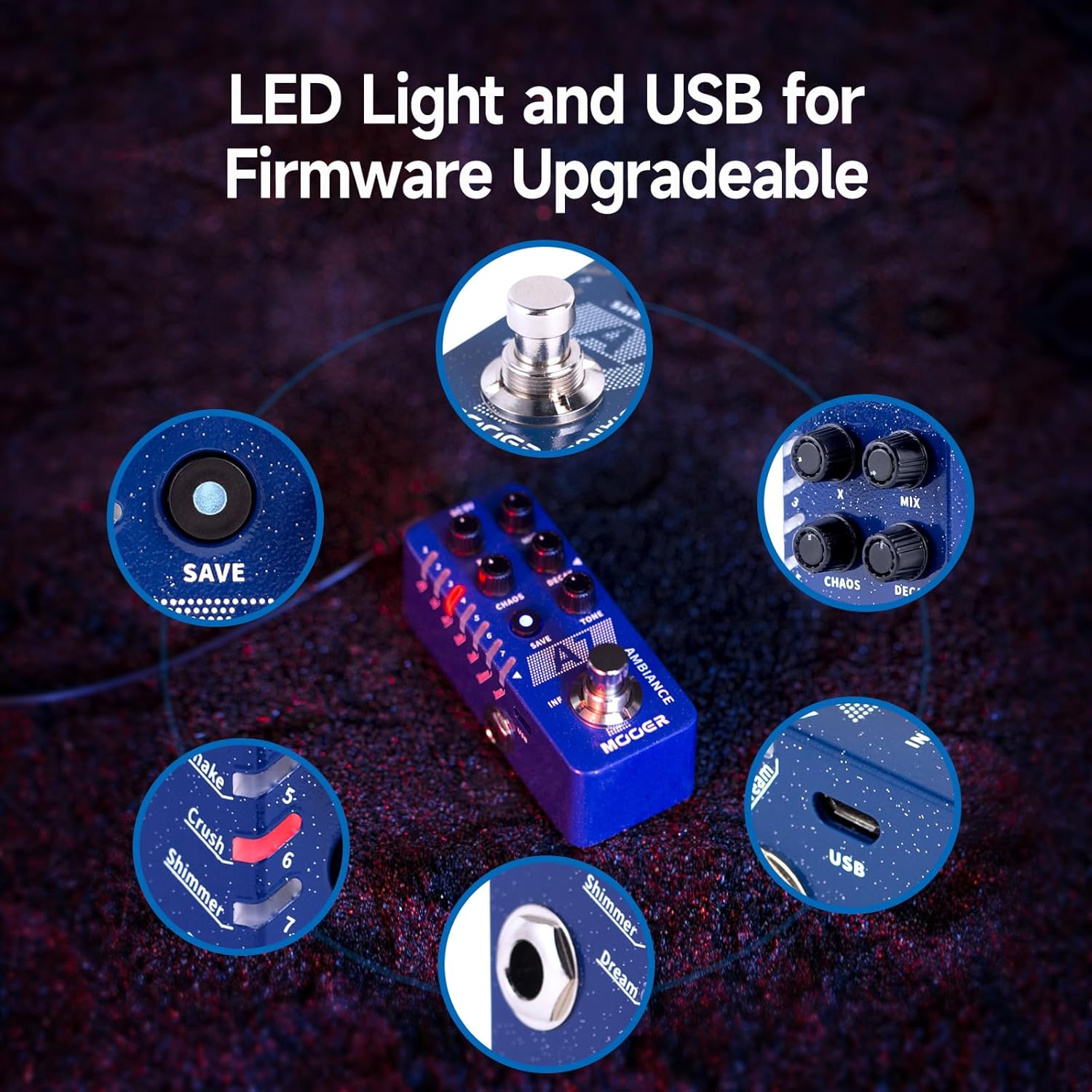 Mooer A7 Ambiance Reverb Guitar Effects Pedal