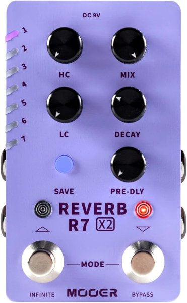 Mooer M723 R7 X2 Stereo Multi Reverb Pedal