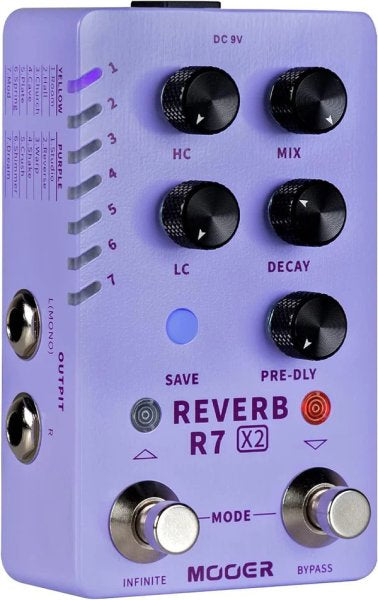 Mooer M723 R7 X2 Stereo Multi Reverb Pedal