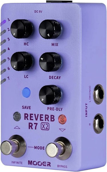 Mooer M723 R7 X2 Stereo Multi Reverb Pedal