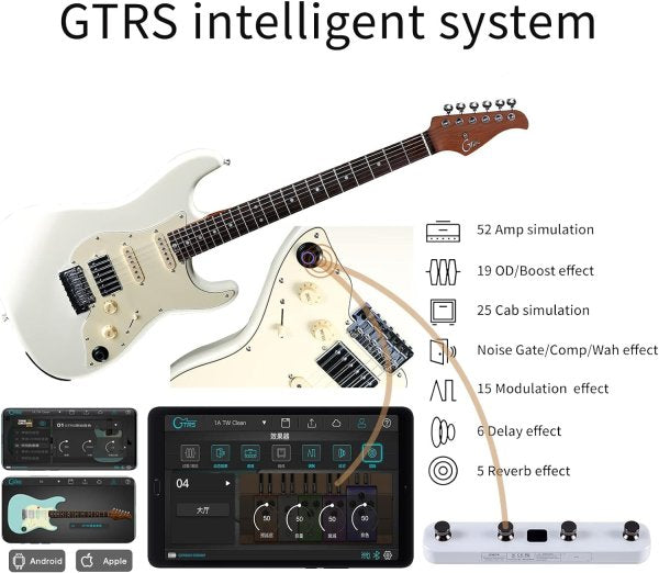 Mooer GTRS S800 Intelligent Electric Guitar, Red