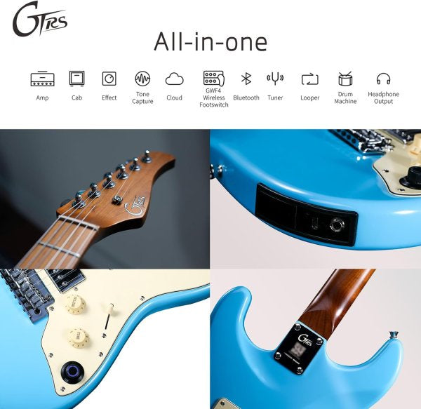Mooer GTRS S801 Intelligent Electric Guitar, Blue