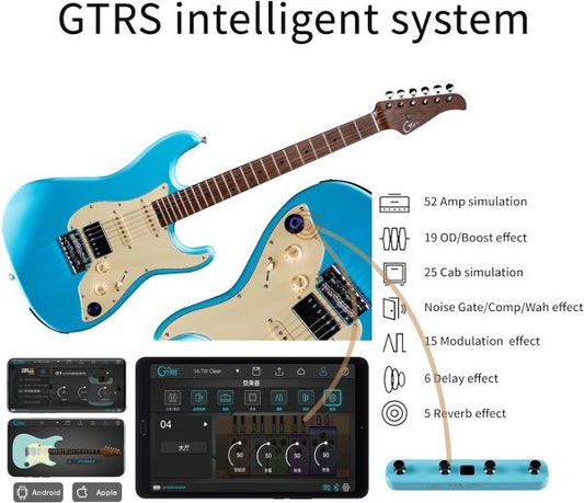 Mooer GTRS S801 Intelligent Electric Guitar, Blue