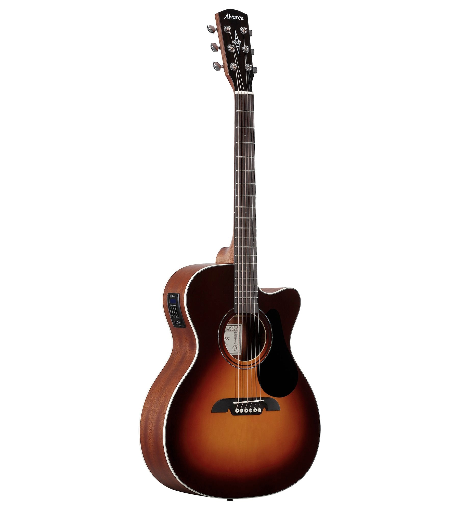 Alvarez RF26CESB, Folk/OM Acoustic Guitar with Cutaway, Pickup and Gig Bag - Shadowburst - Regent Series