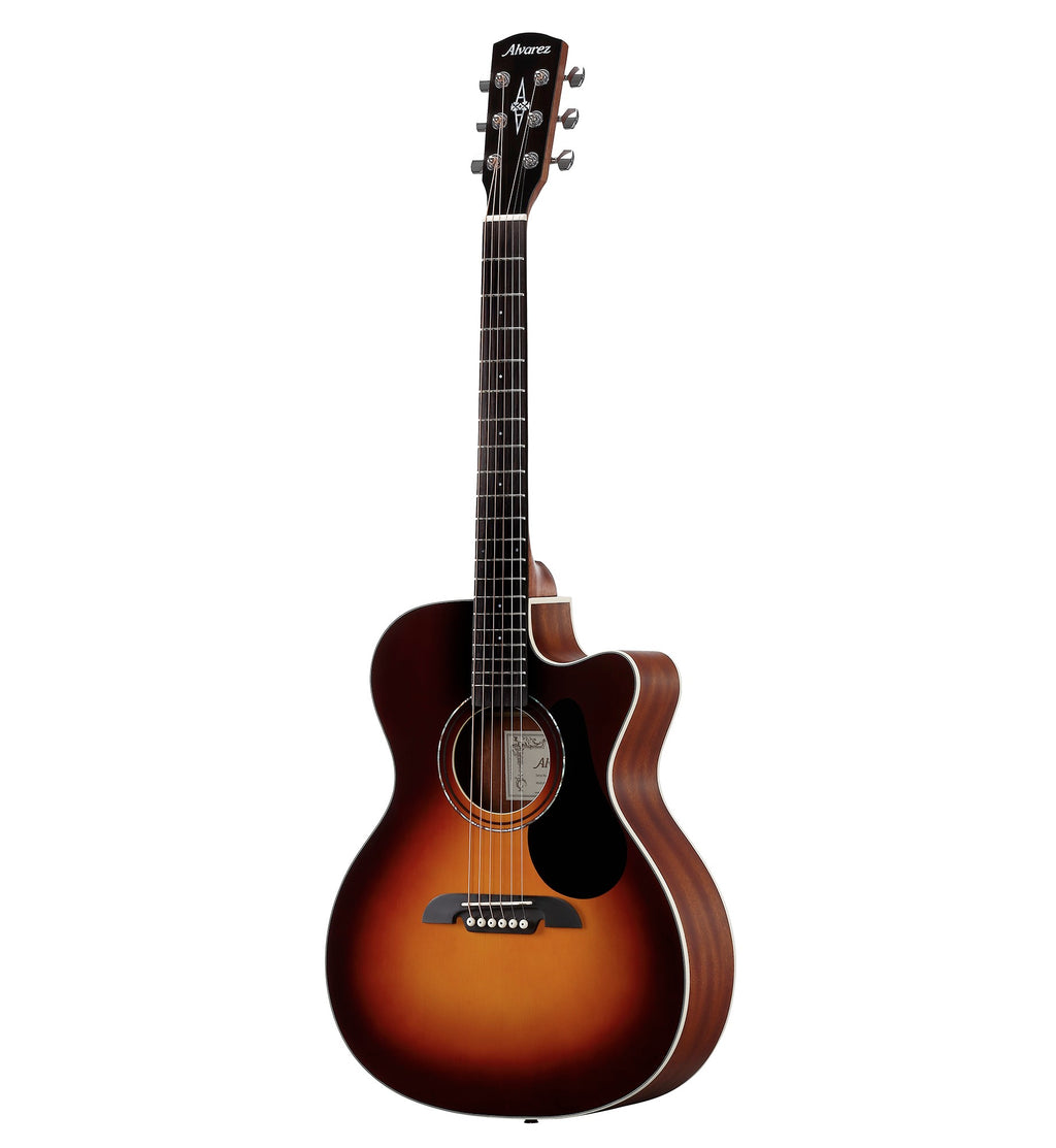 Alvarez RF26CESB, Folk/OM Acoustic Guitar with Cutaway, Pickup and Gig Bag - Shadowburst - Regent Series