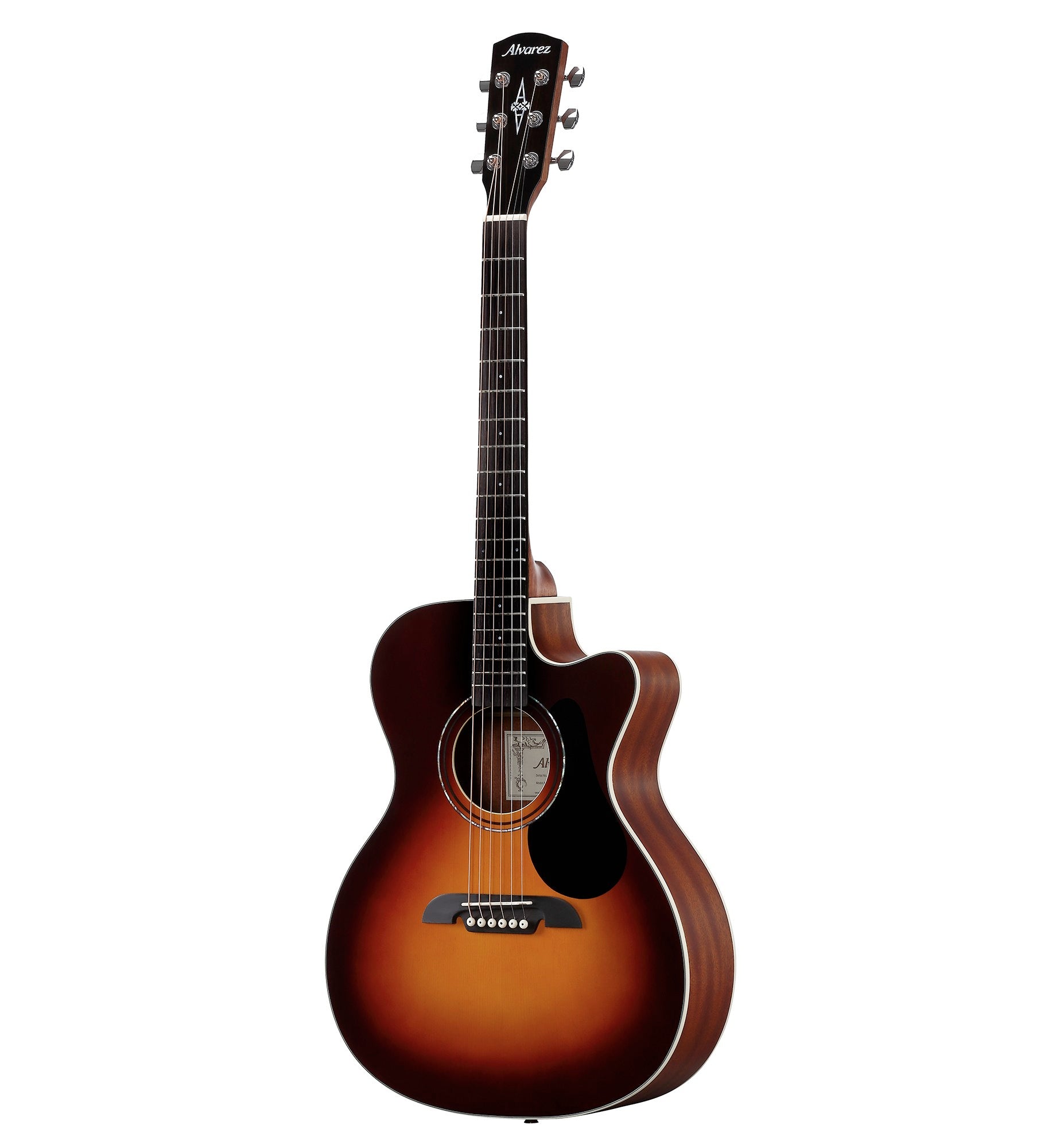 Alvarez RF26CESB, Folk/OM Acoustic Guitar with Cutaway, Pickup and Gig Bag - Shadowburst - Regent Series