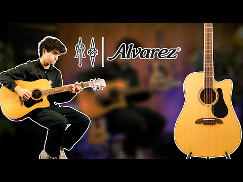 Alvarez AD60CE Dreadnaught Guitar with Cutaway and Pickup Natural-Gloss - Artist Series