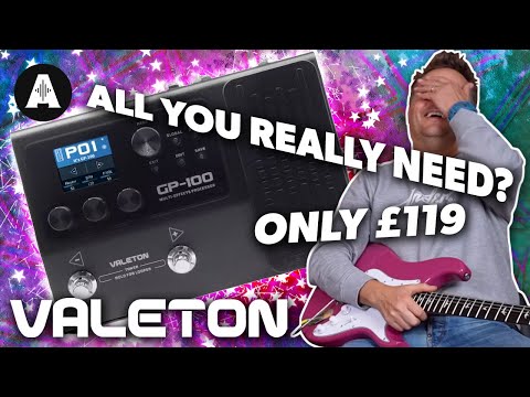 Valeton GP-100 Multi-Effects Processor Guitar Bass Amp Modeling IR Cabinets Simulation with Expression Pedal Stereo OTG USB Audio Interface