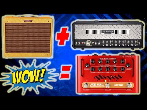 Hotone Mojo Attack, 2 Channel 75W Floor Amplifier, (Mojo Diamond and Heart Attack w/ 19V Power Supply)